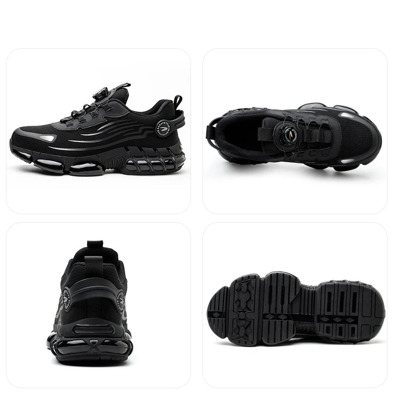 Men’s Rotating Button Safety Shoes – Anti-Smash & Anti-Puncture